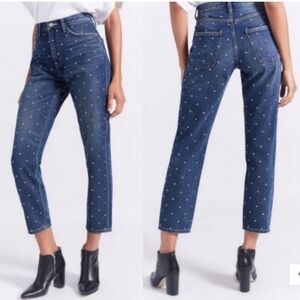 Current/Elliott Denim Jean Womens Size 25 Blue Studded